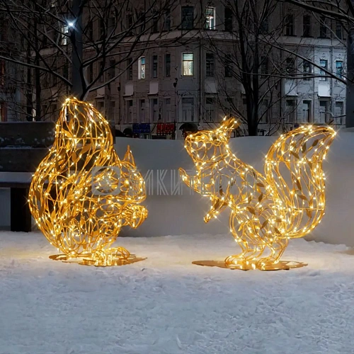 Набор световых новогодних фигур Белки